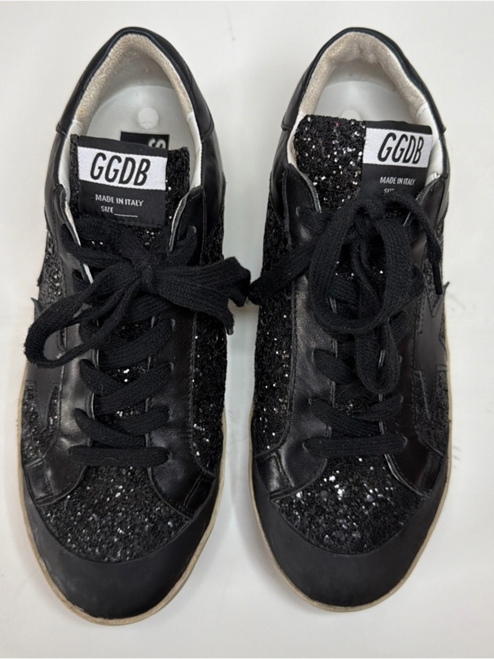 Golden Goose Black Glitter Star Low-Top Sneakers - Picture 3 of 7